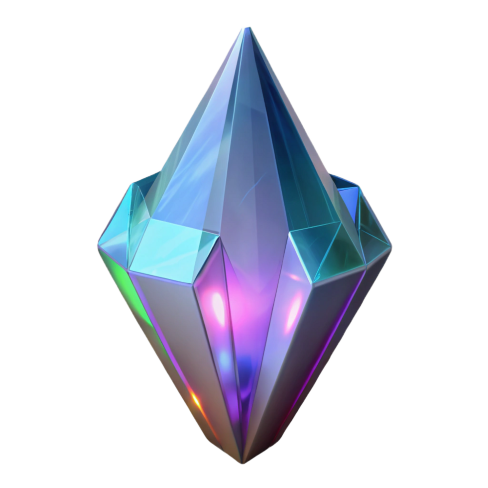 serene abstract Alien crystal shard with sharp edges and glowing interior genuine png