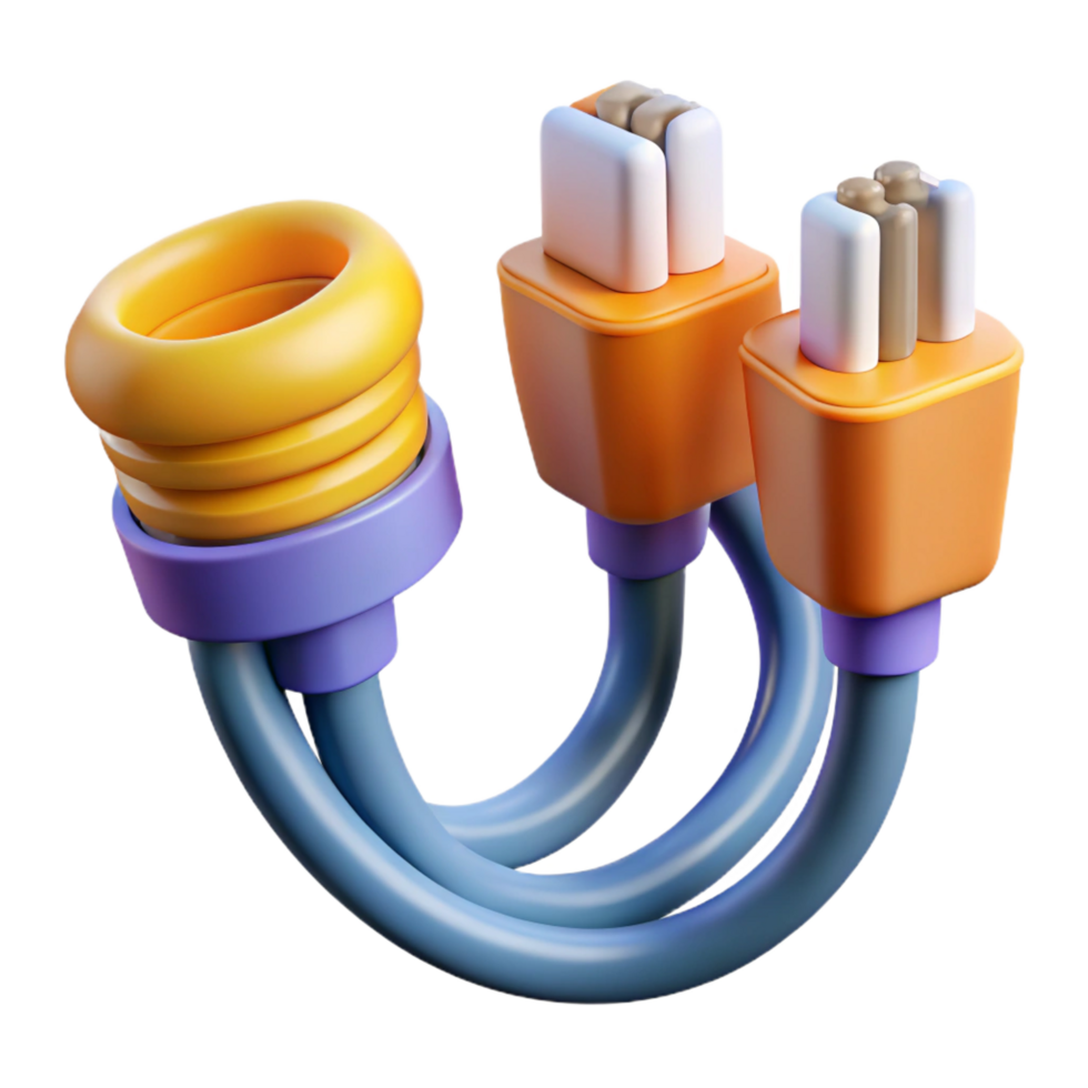 extraordinary abstract Data cable with various connectors high resolution png