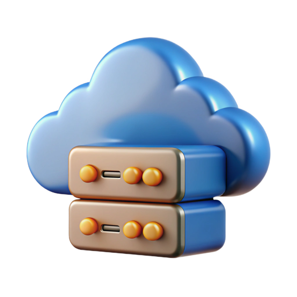 impressive artistic Cloud computing server icon professional png