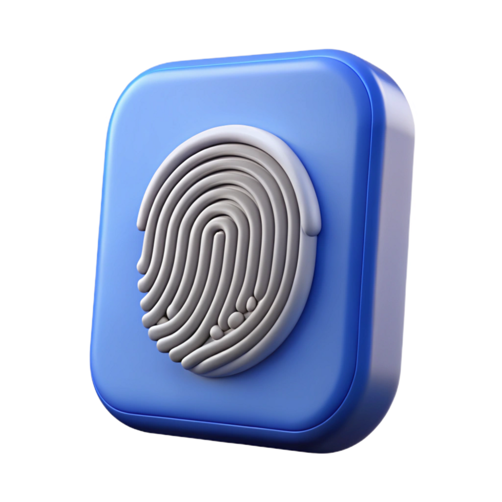 vibrant creative Biometric fingerprint scanner premium png