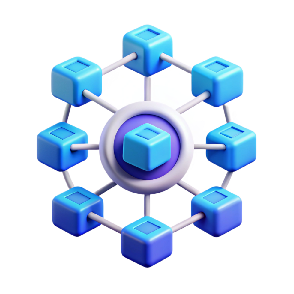 dramatic minimalist Blockchain technology network diagram authentic png