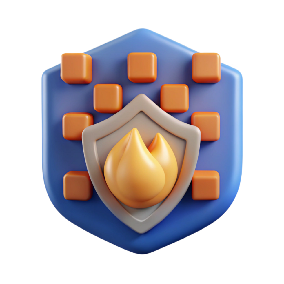 wonderful rustic Cybersecurity software firewall icon premium png