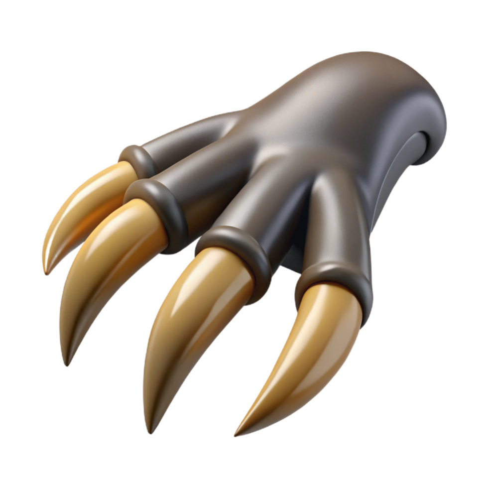 serene modern Single, realistic griffin claw, sharp talons high resolution png