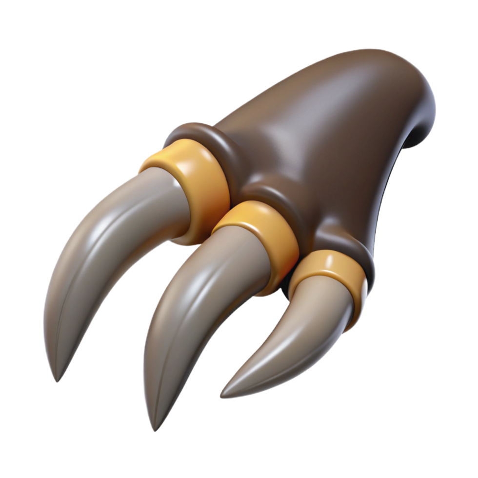 beautiful abstract Single, realistic griffin claw, sharp talons high quality png