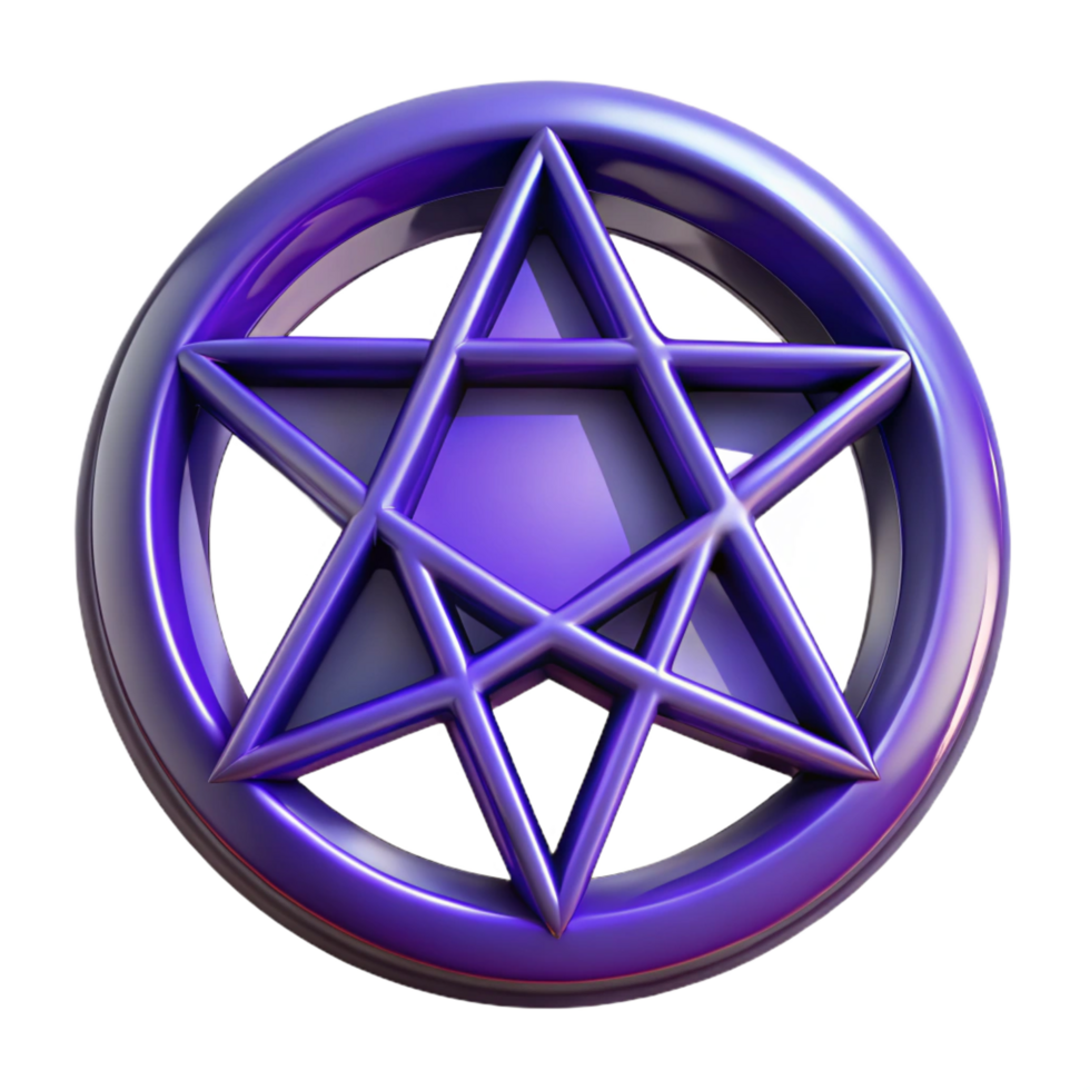 impressive vintage Pentacle, Wiccan symbol, premium png