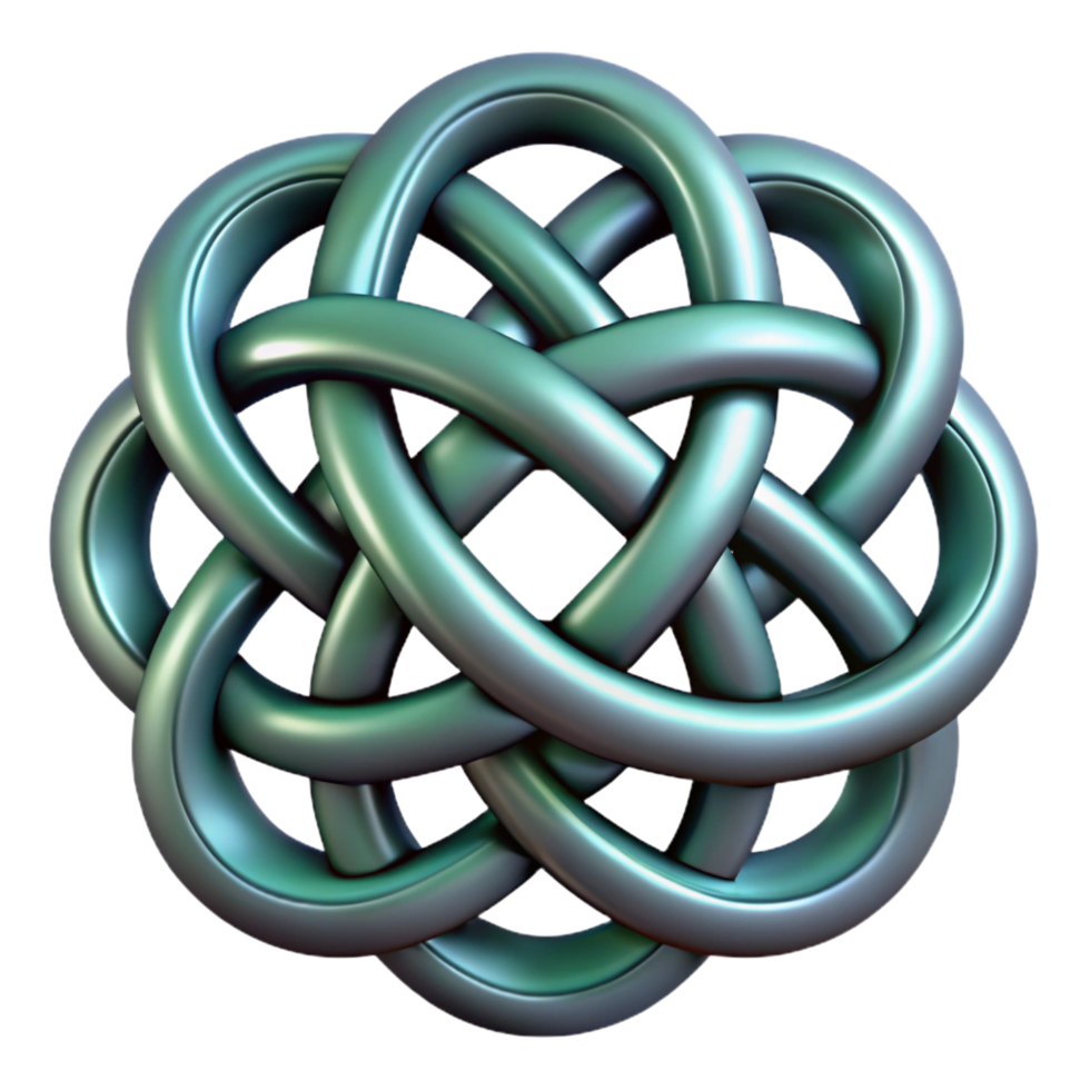 vibrant minimalist Celtic knot, intricate design, authentic png