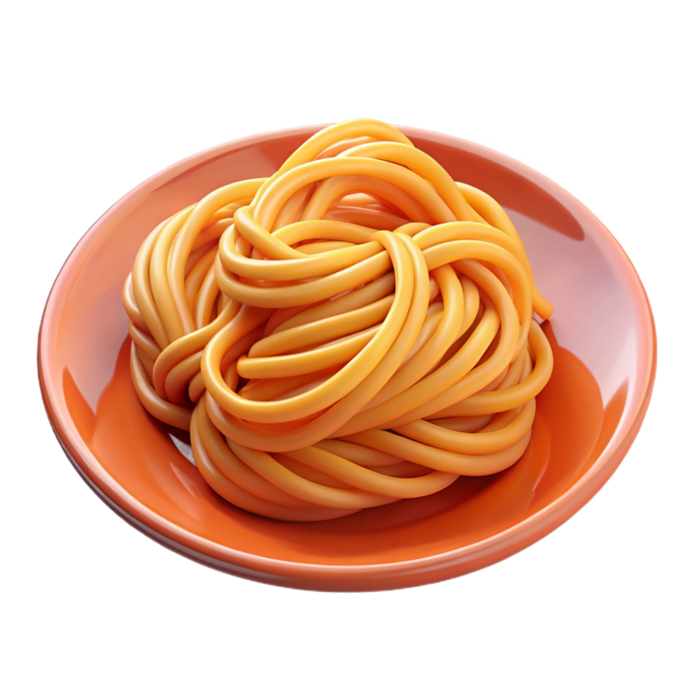 wonderful contemporary Plate of cooked spaghetti, original png