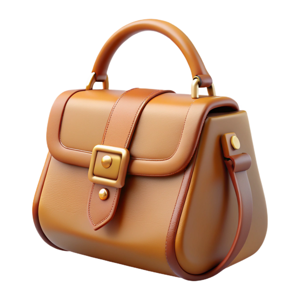 extraordinary classic Leather handbag with shoulder strap, exclusive png