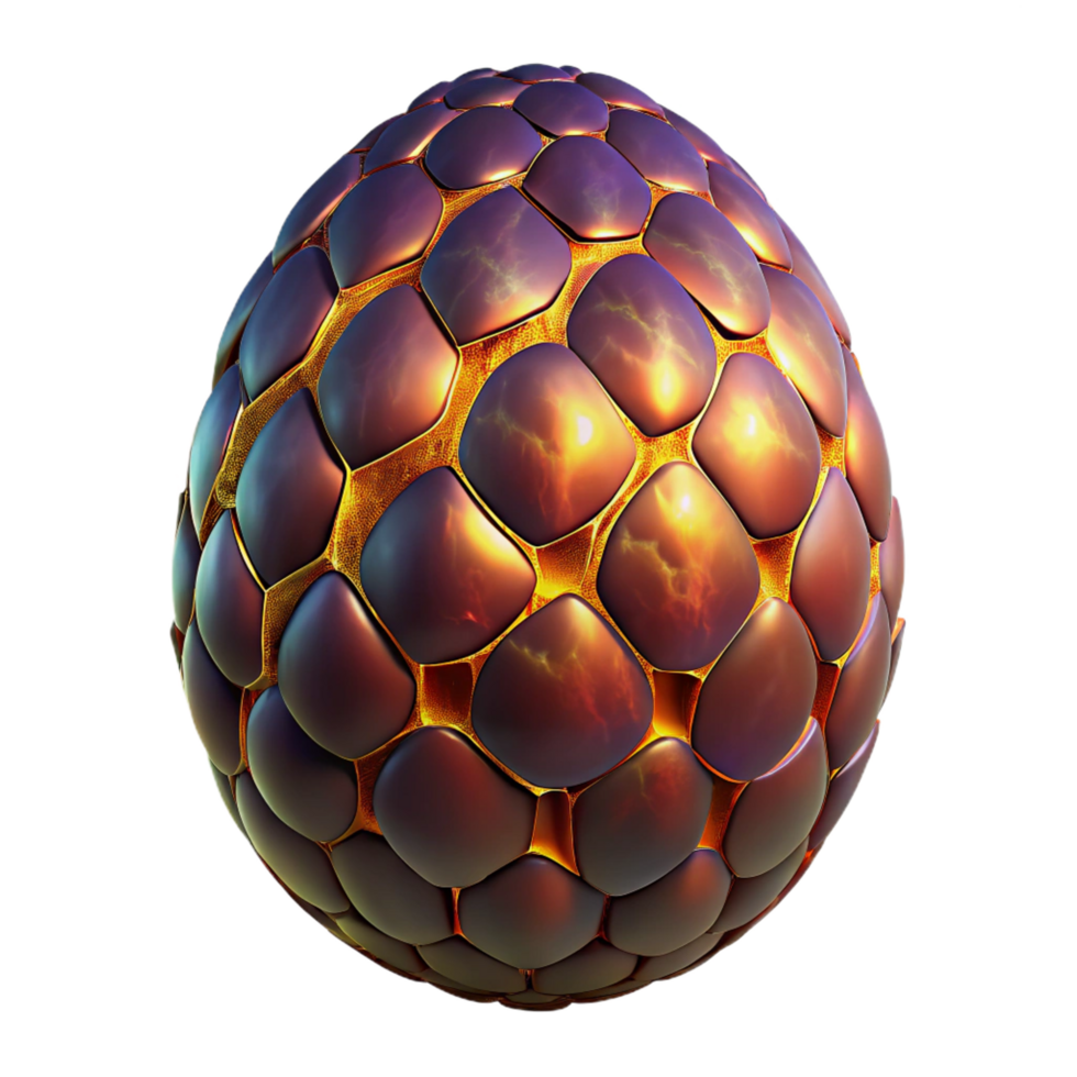 dramatic rustic A majestic dragon egg, intricate scales, glowing cracks, authentic png