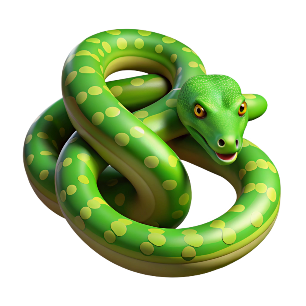 beautiful abstract A slithering green tree python high resolution png