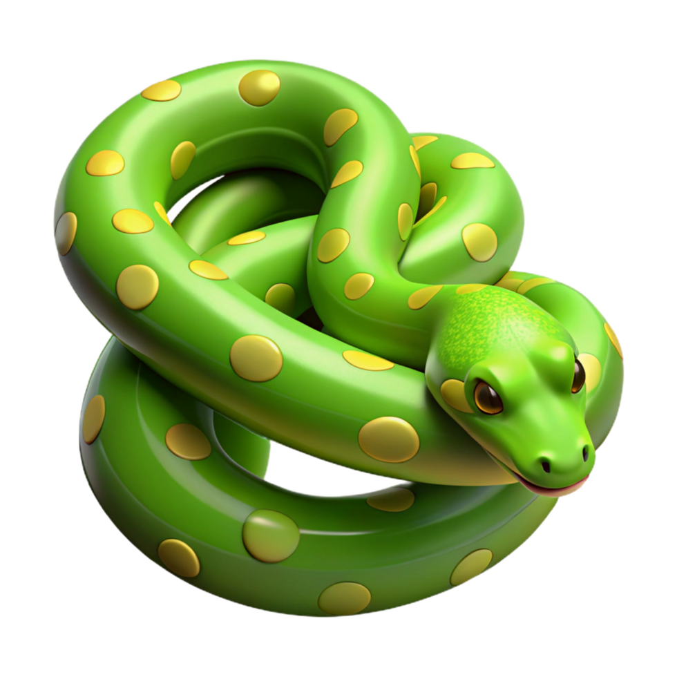 serene traditional A slithering green tree python premium png