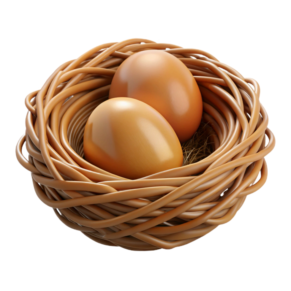 extraordinary minimalist Empty bird's nest made of twigs high quality png