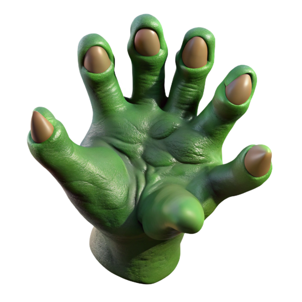 impressive creative A realistic rendering of a troll hand, gnarled and warty, high quality png