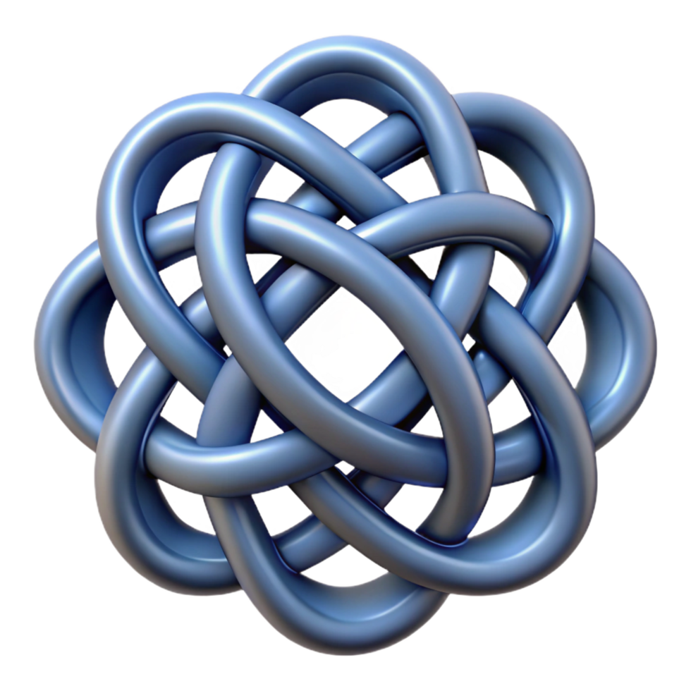 wonderful contemporary A single, intricate Celtic knot design, original png