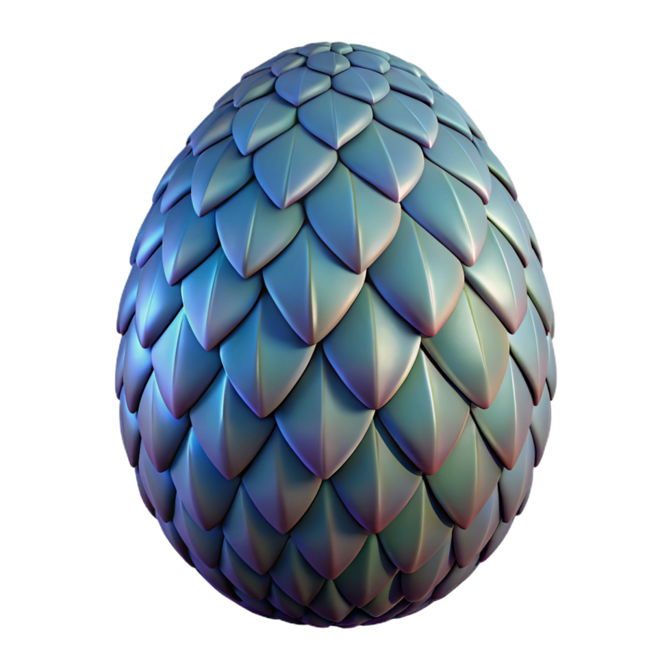 stunning modern A single, highly detailed illustration of a dragon egg with intricate scales, authentic png