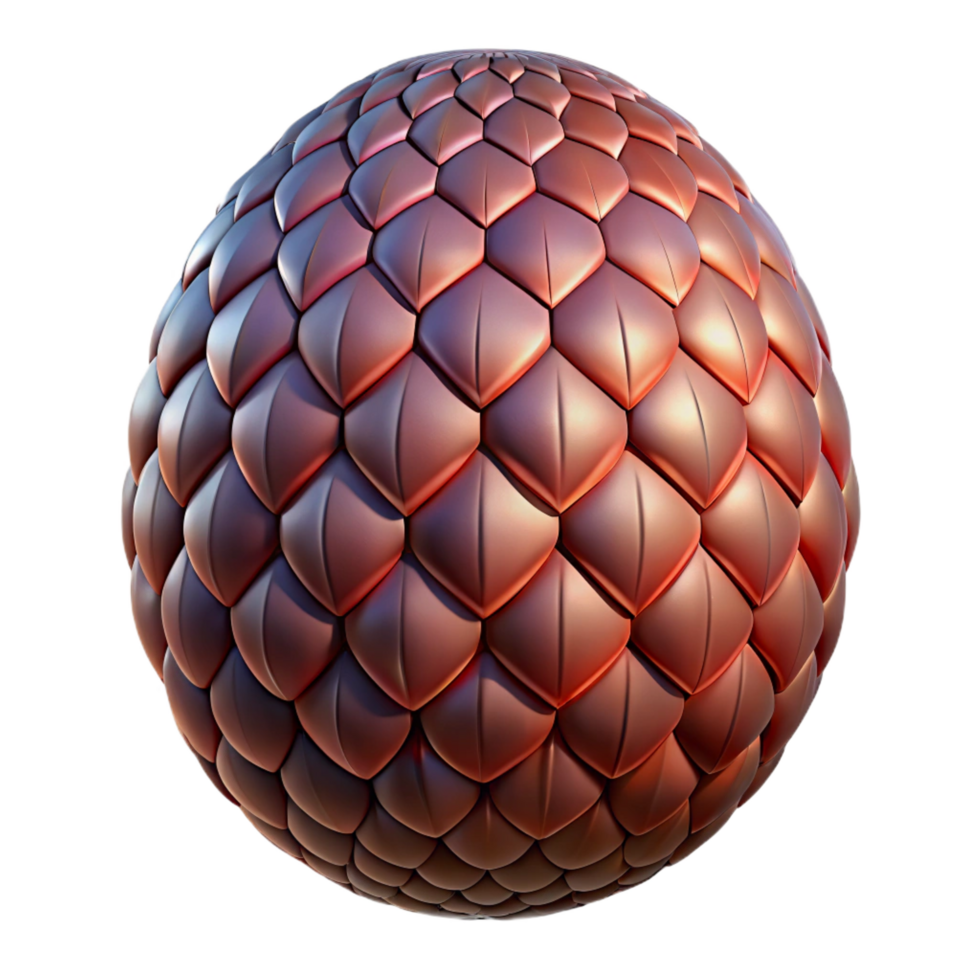 serene classic A single, highly detailed illustration of a dragon egg with intricate scales, detailed png