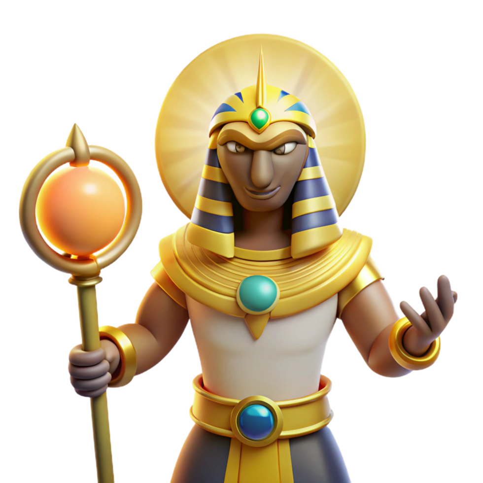 wonderful minimalist Ra, sun god, Egyptian mythology, 4K png