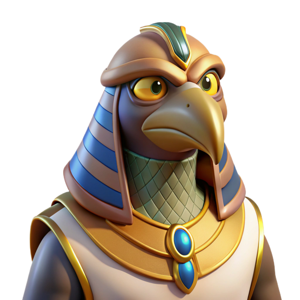 extraordinary vintage Horus, falcon-headed god, Egyptian mythology, 4K png
