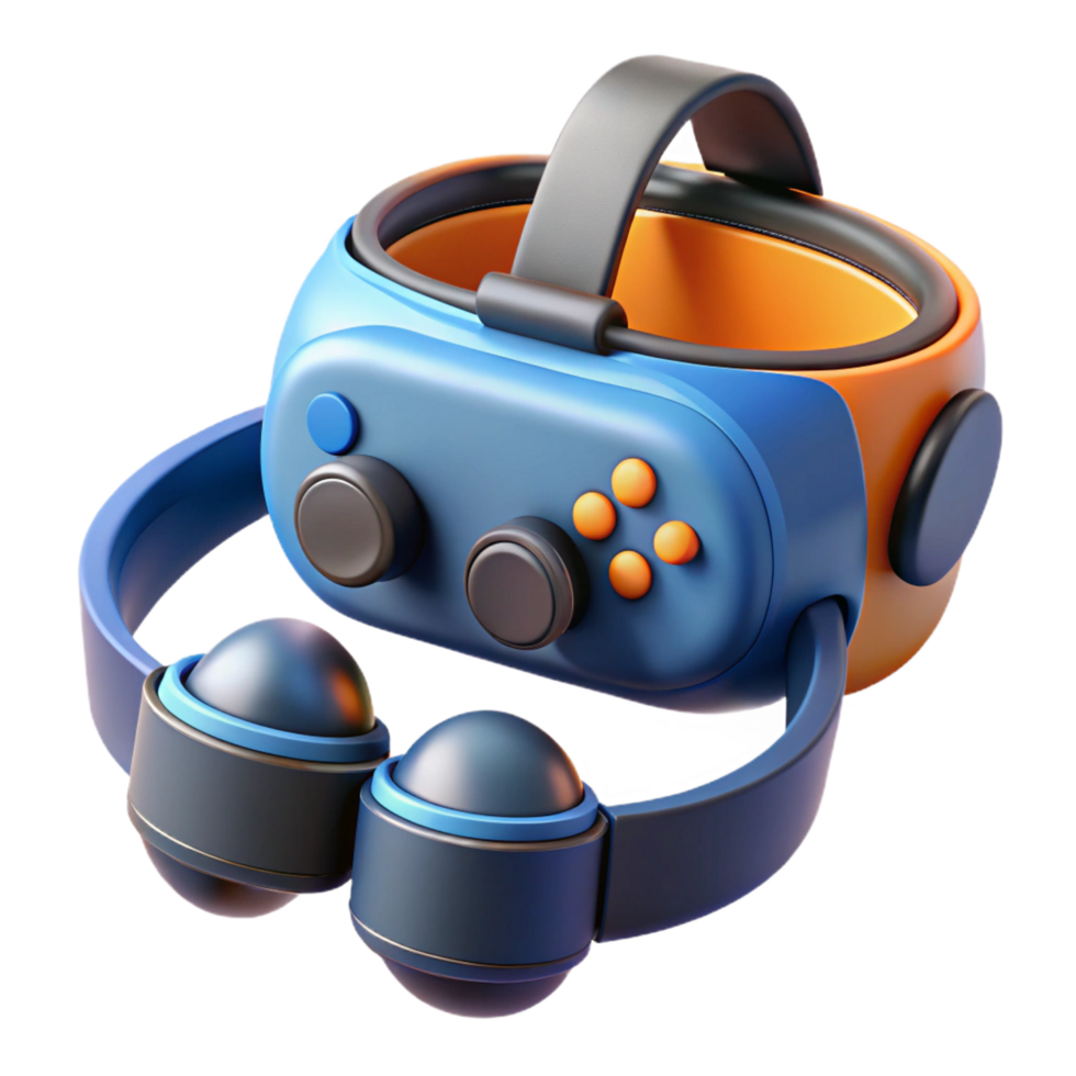 magnificent abstract VR headset with controllers authentic png