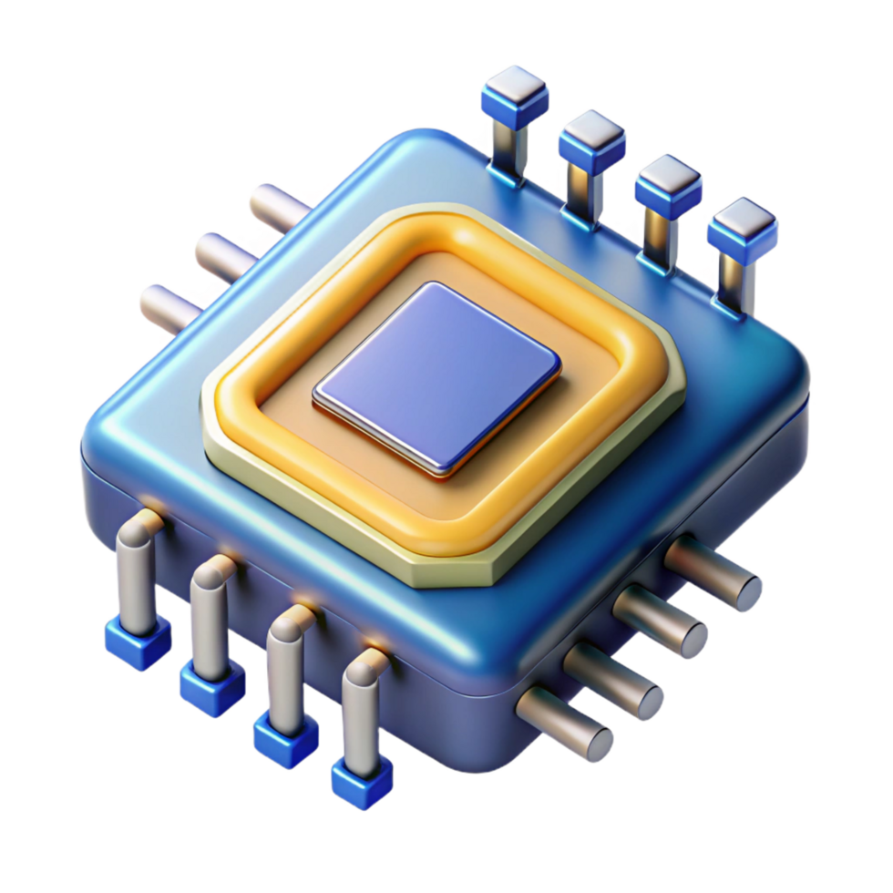 dramatic artistic Quantum computer processor authentic png