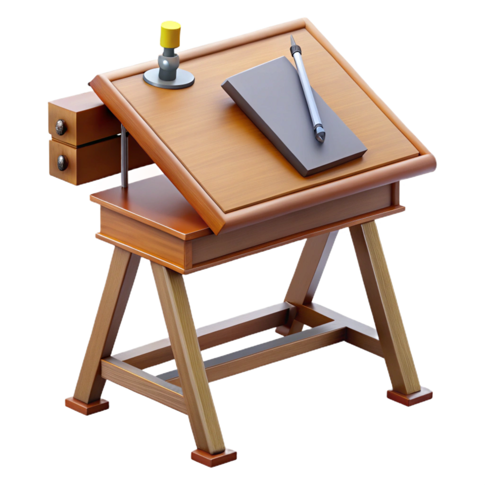 wonderful classic Architect's drafting table genuine png