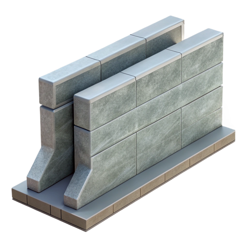 dramatic contemporary Section of concrete wall high quality png
