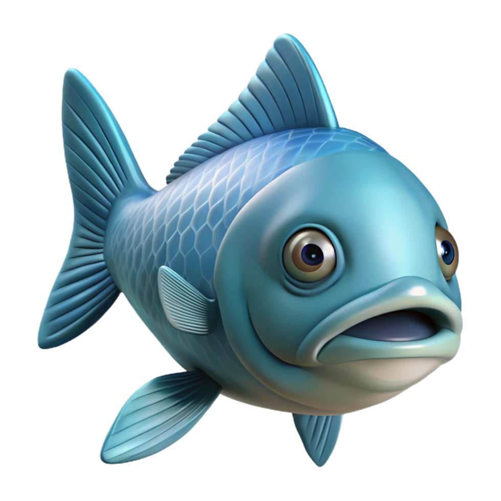 extraordinary contemporary Fish portrait, aquatic portrait, original png