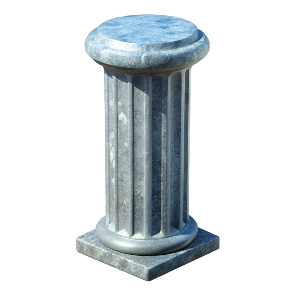 impressive vintage Concrete pillar, textured, reinforced, authentic png