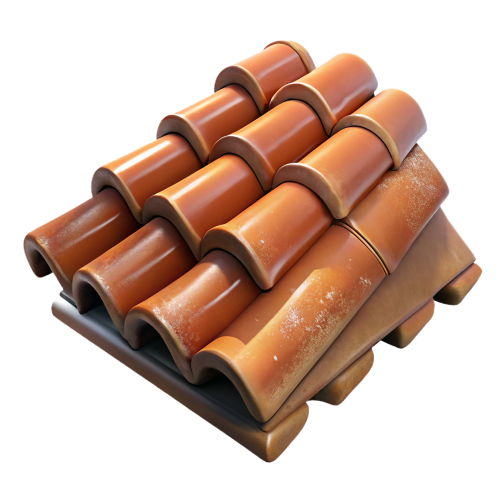 dramatic abstract Terracotta roof tile, weathered, traditional, original png