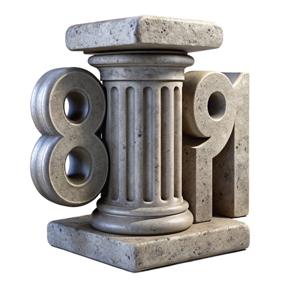 elegant artistic Concrete pillar, textured, reinforced, genuine png