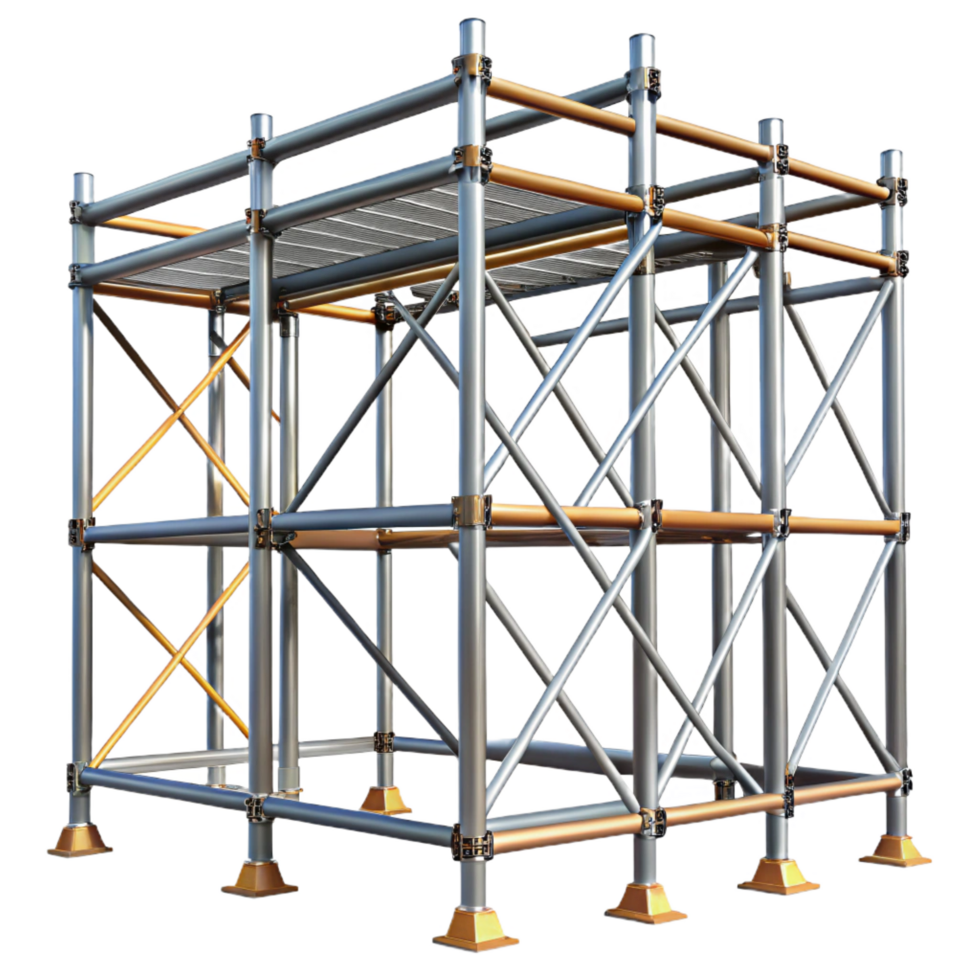 impressive modern Scaffolding, metal, construction, authentic png