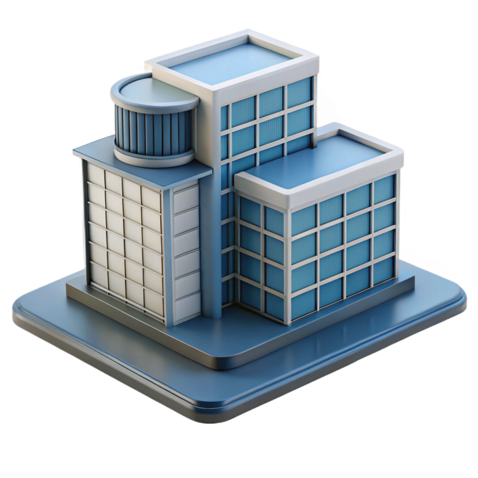 wonderful creative Architectural model, scale model, modern building, authentic png