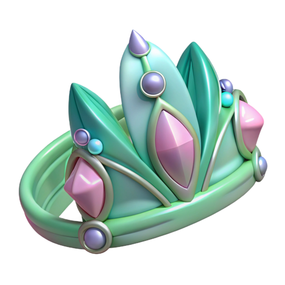 wonderful classic A delicate elven tiara with embedded diamonds, high quality png