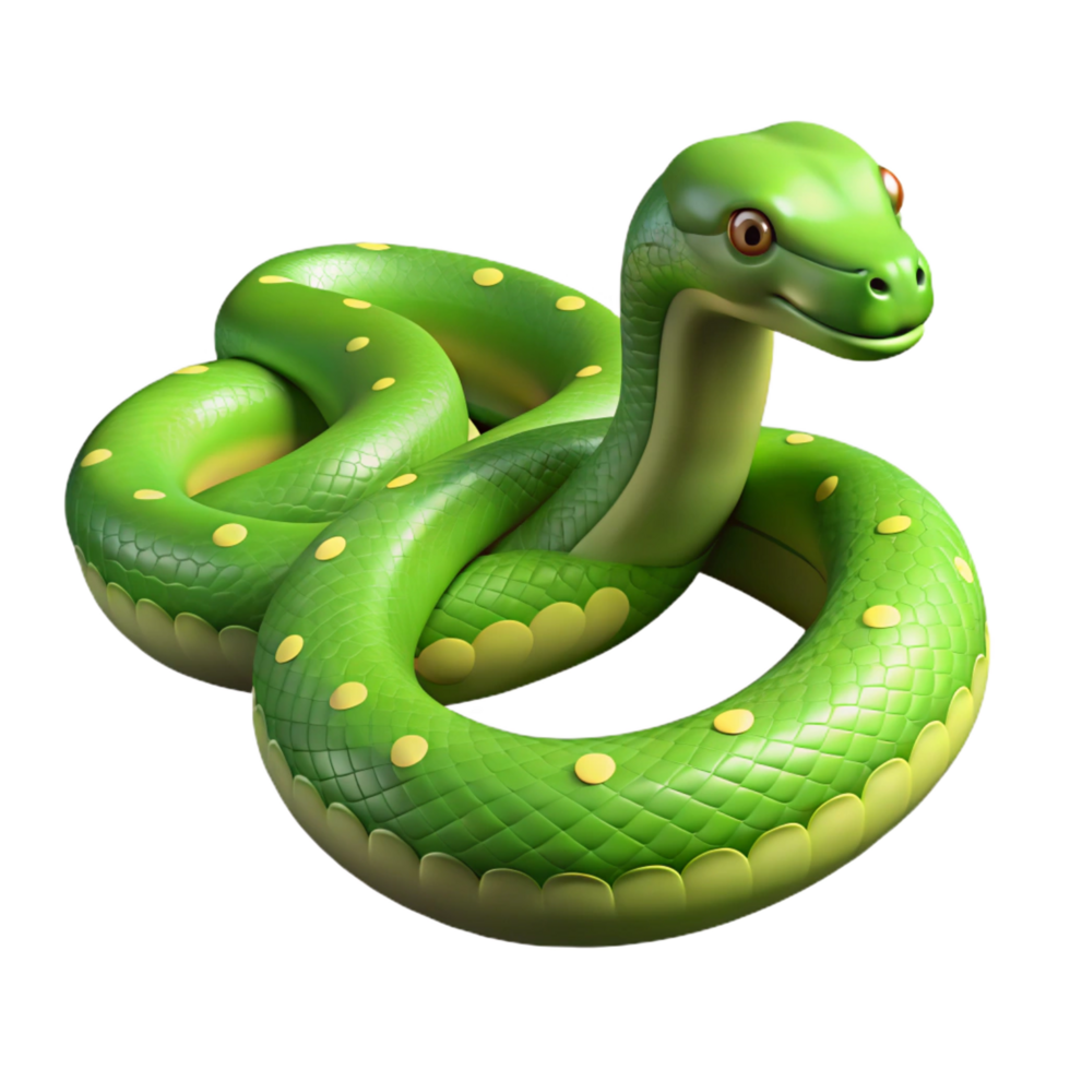 serene vintage A slithering green tree python high resolution png