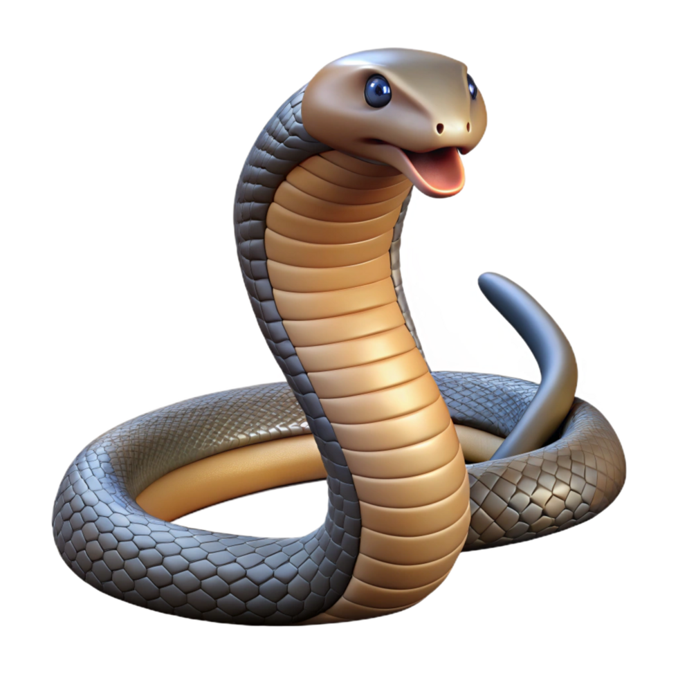 serene abstract A slithering cobra high quality png