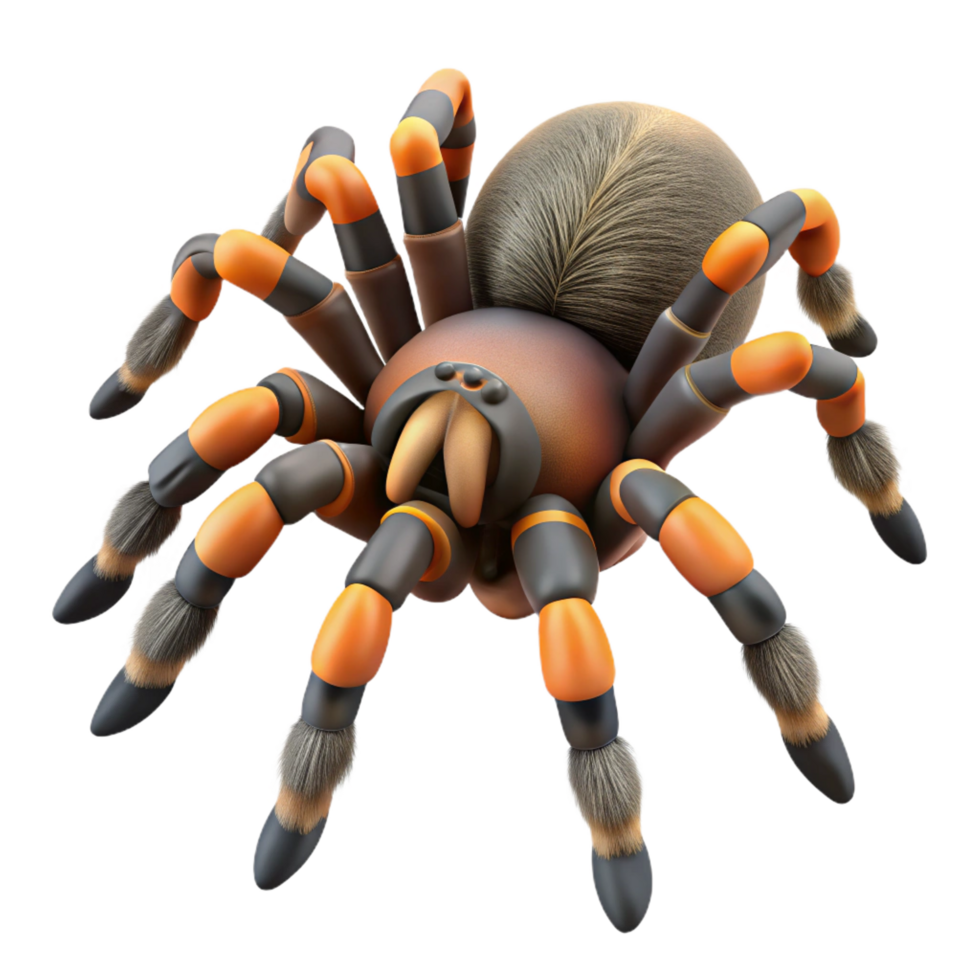 serene rustic A crawling tarantula high quality png