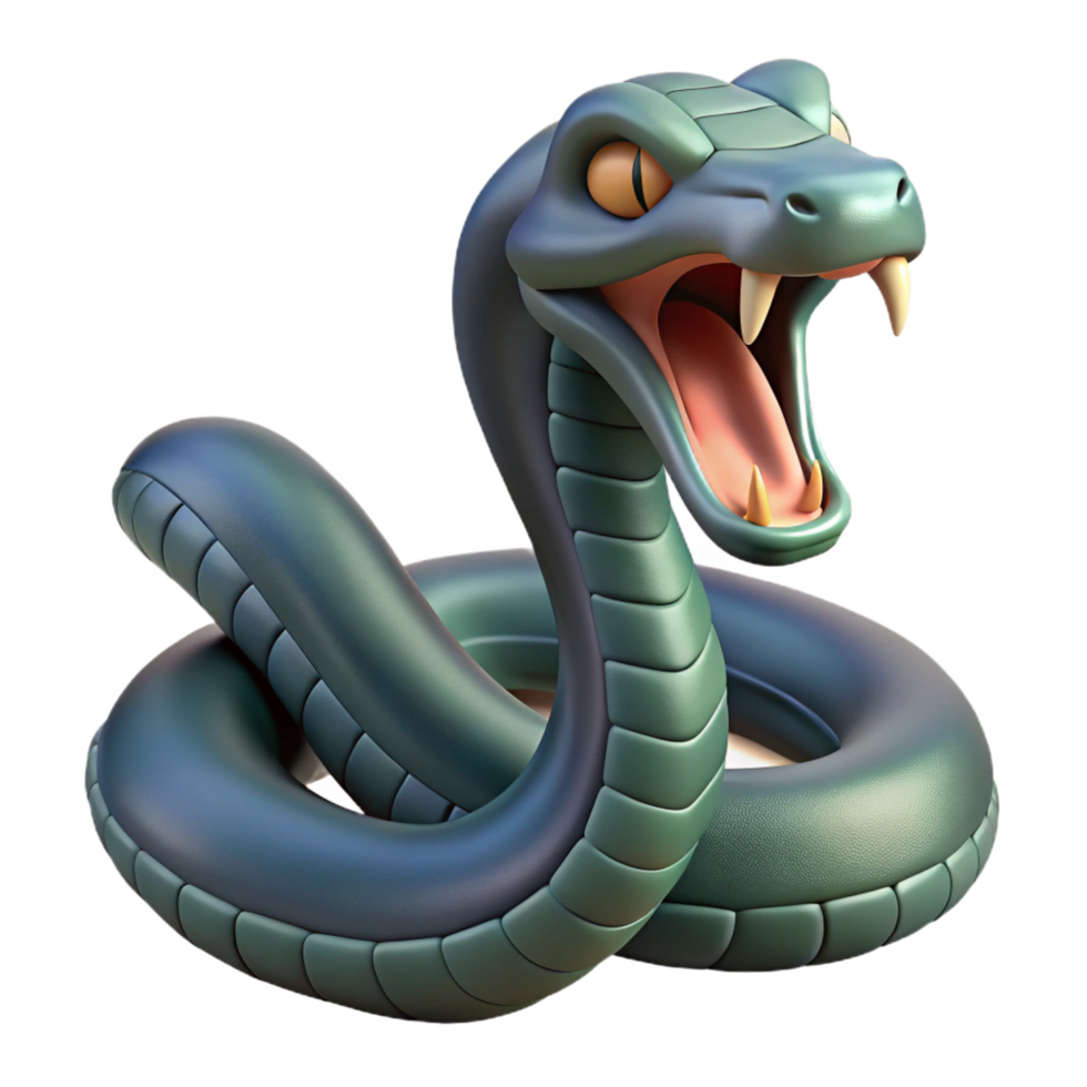beautiful classic A hissing snake original png