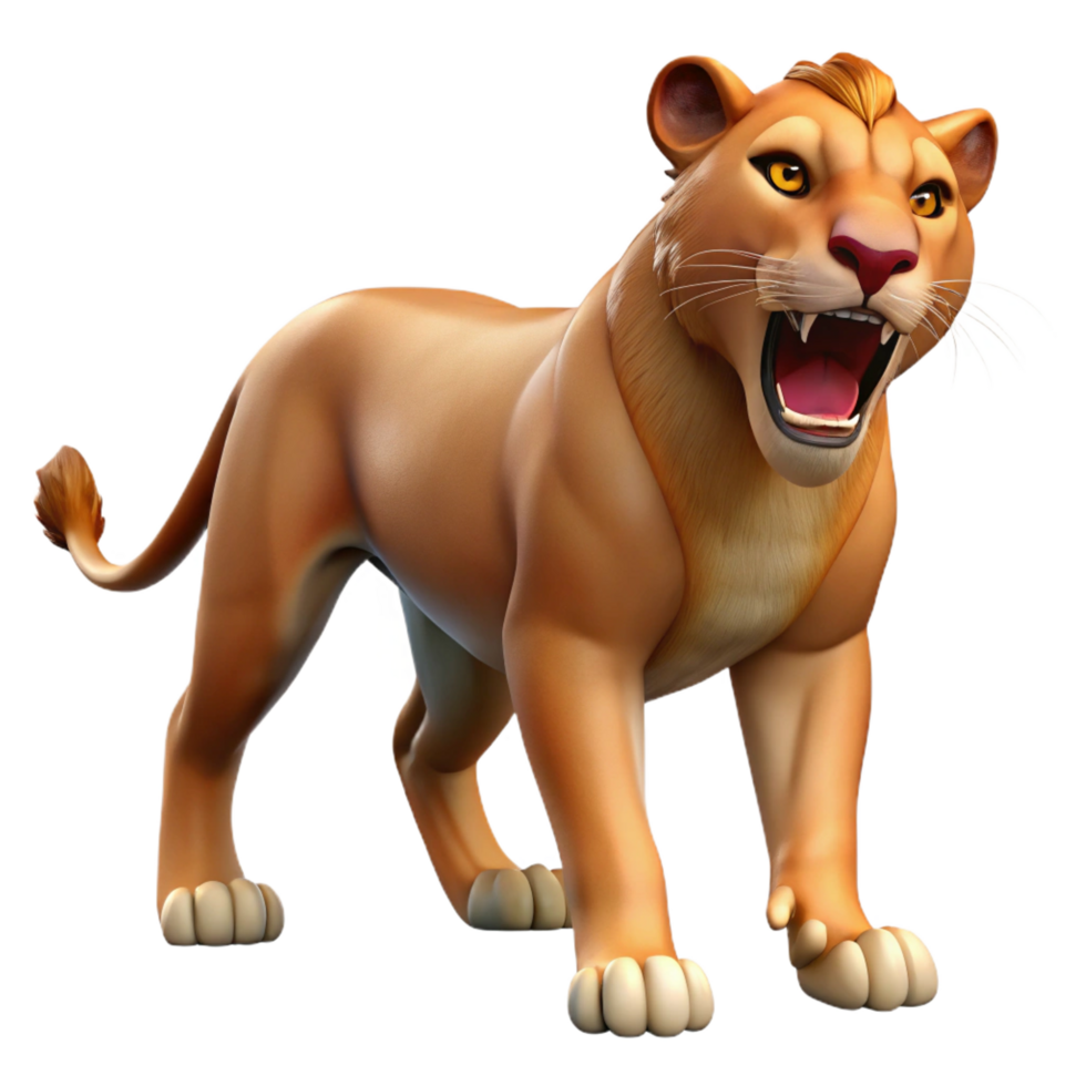 magnificent classic A roaring lioness original png