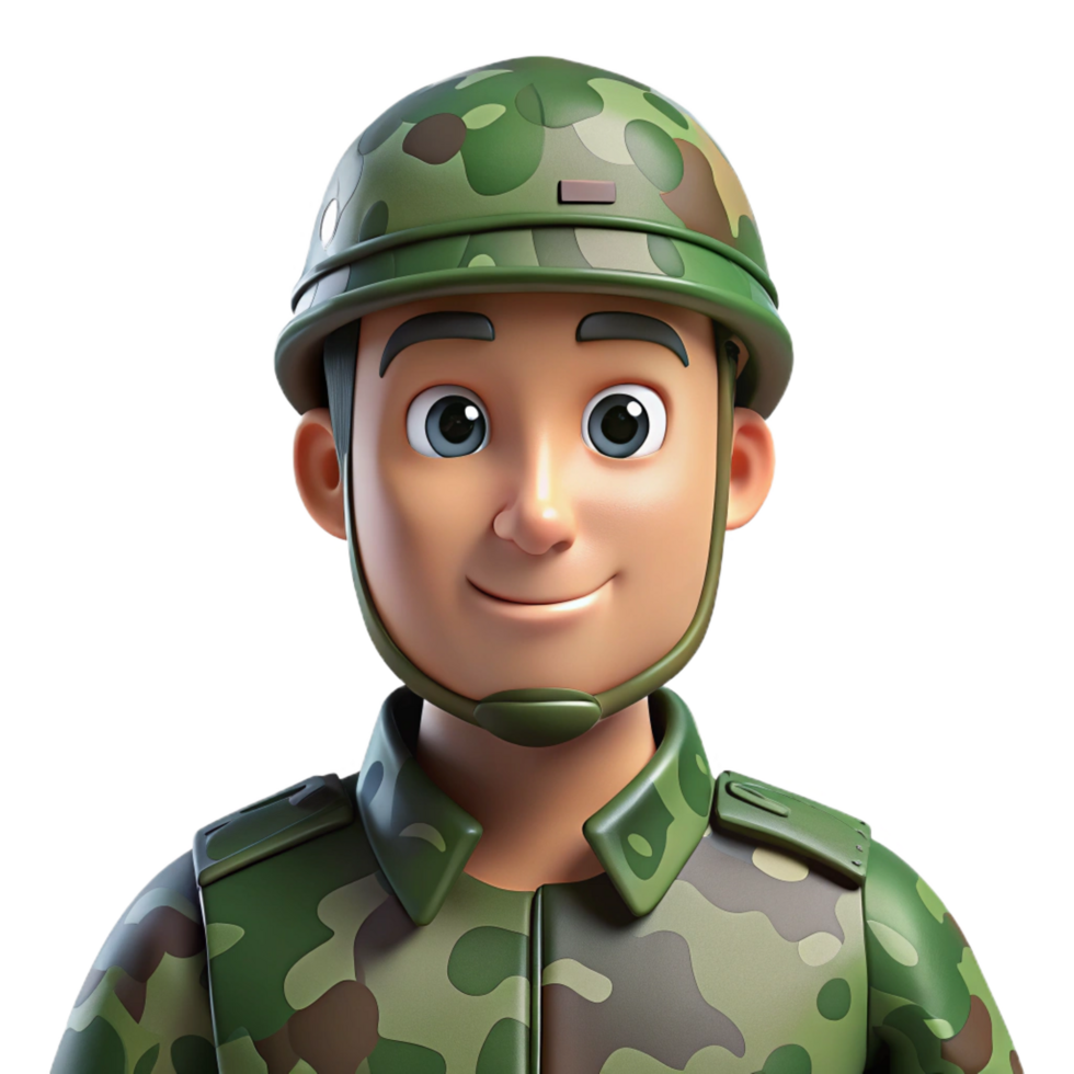 dramatic rustic Military soldier in camouflage, 4K png