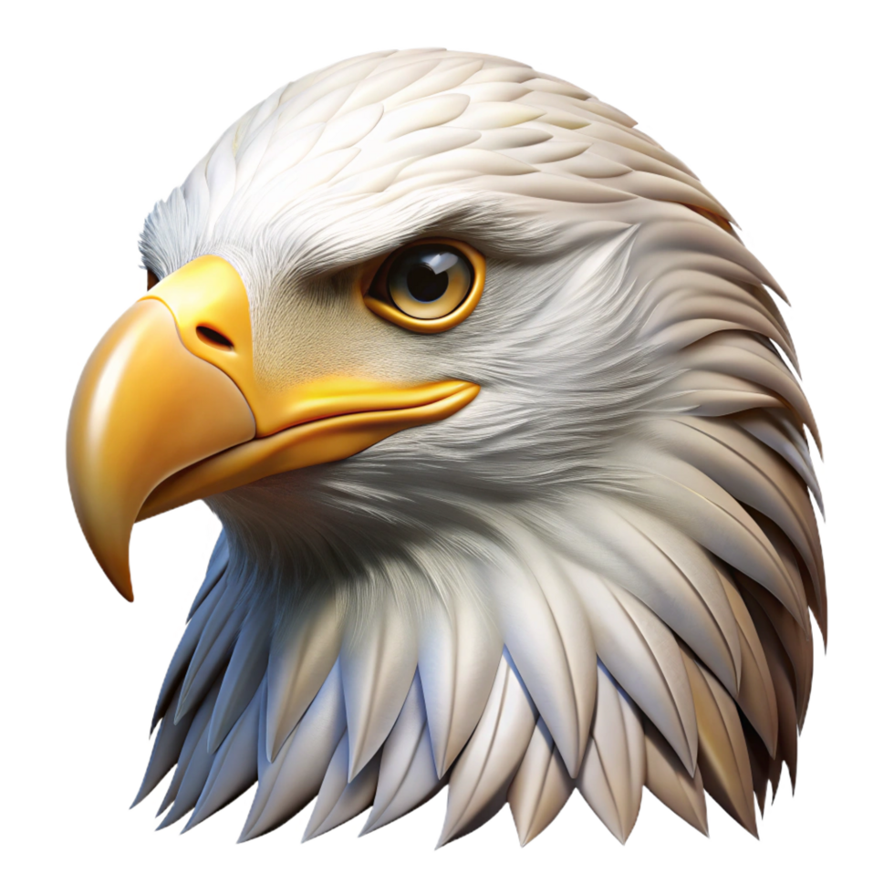 extraordinary abstract Portrait of an eagle, authentic png