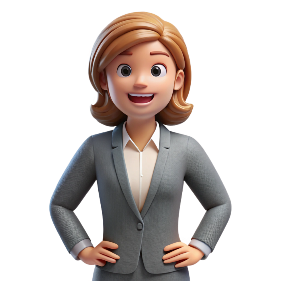 wonderful creative Smiling businesswoman in a pantsuit exclusive png
