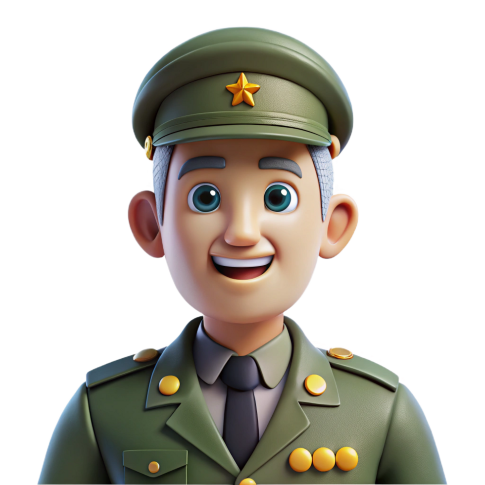 elegant traditional Proud veteran wearing military uniform professional png