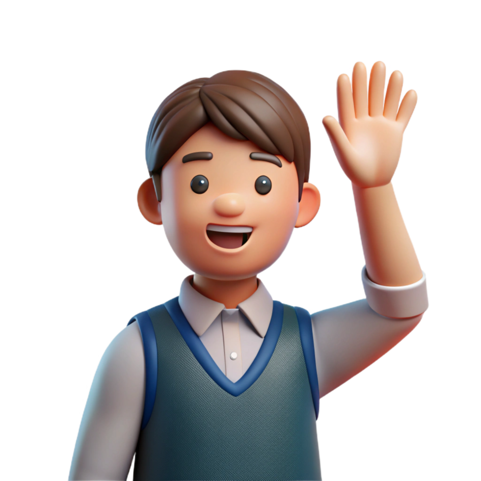 dramatic abstract Student raising their hand to ask a question high resolution png