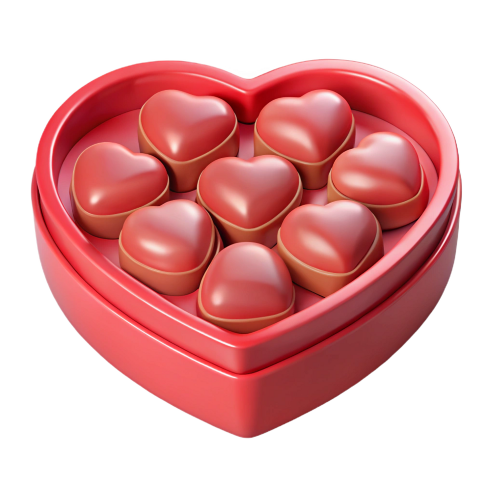 impressive modern Heart-shaped box of chocolates original png