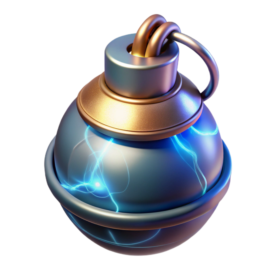 magnificent minimalist Plasma grenade with glowing energy field original png