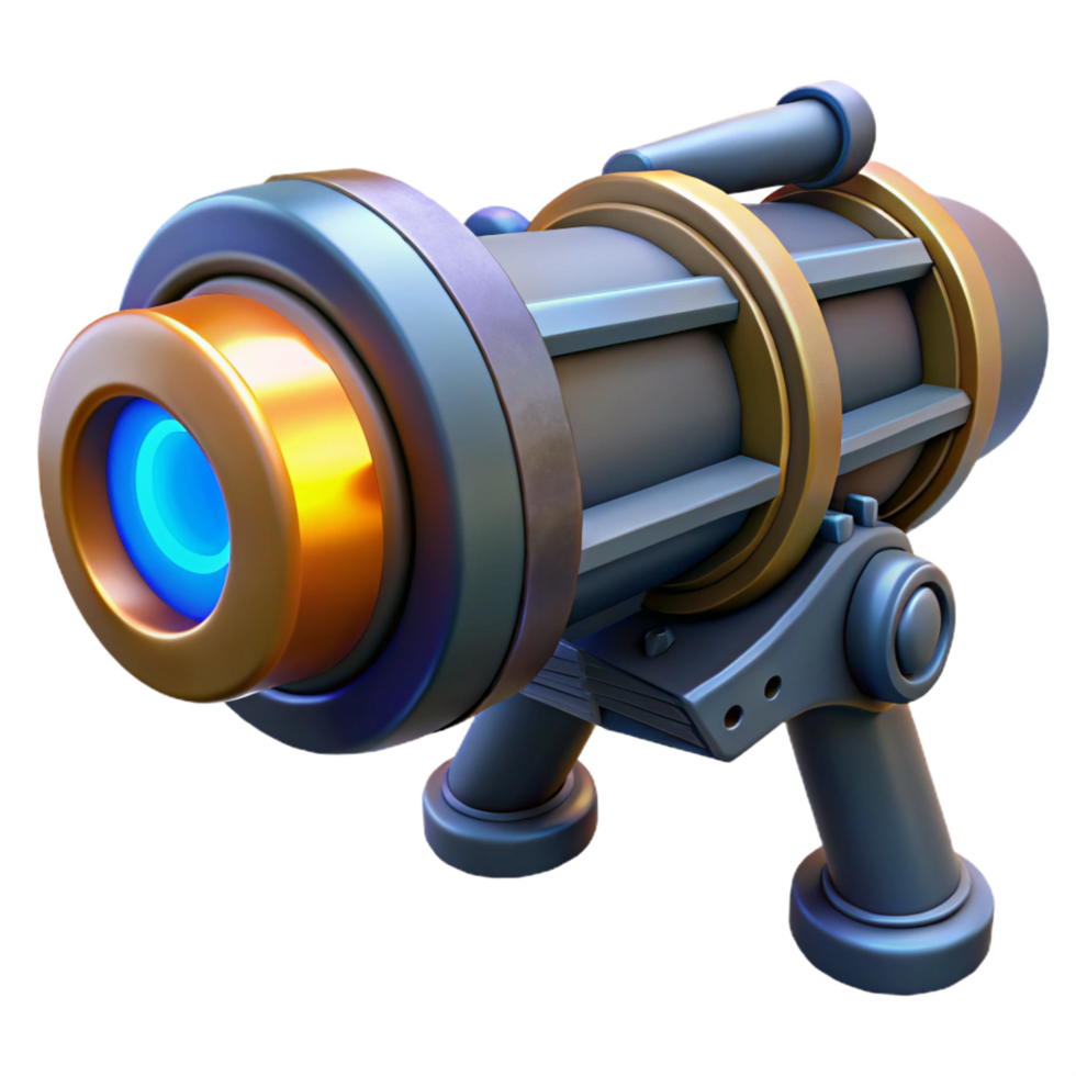 extraordinary traditional Plasma cannon with rotating barrels original png