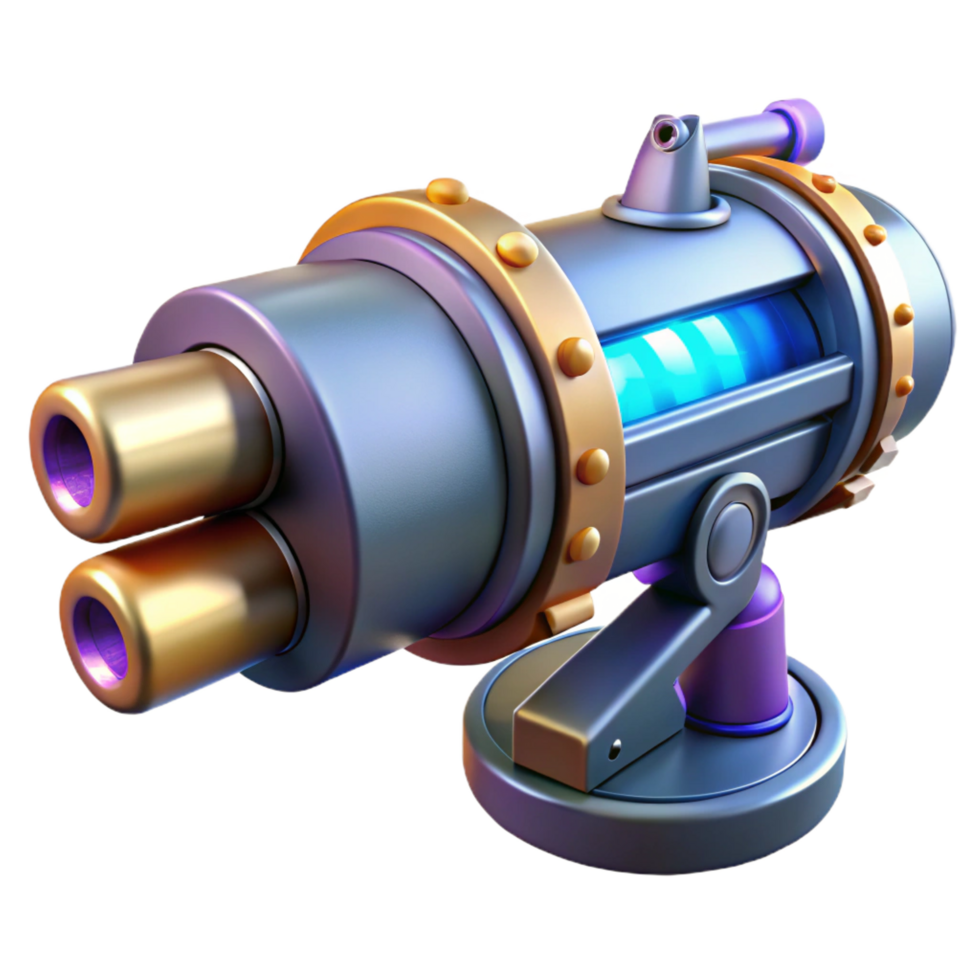 extraordinary contemporary Plasma cannon with rotating barrels exclusive png