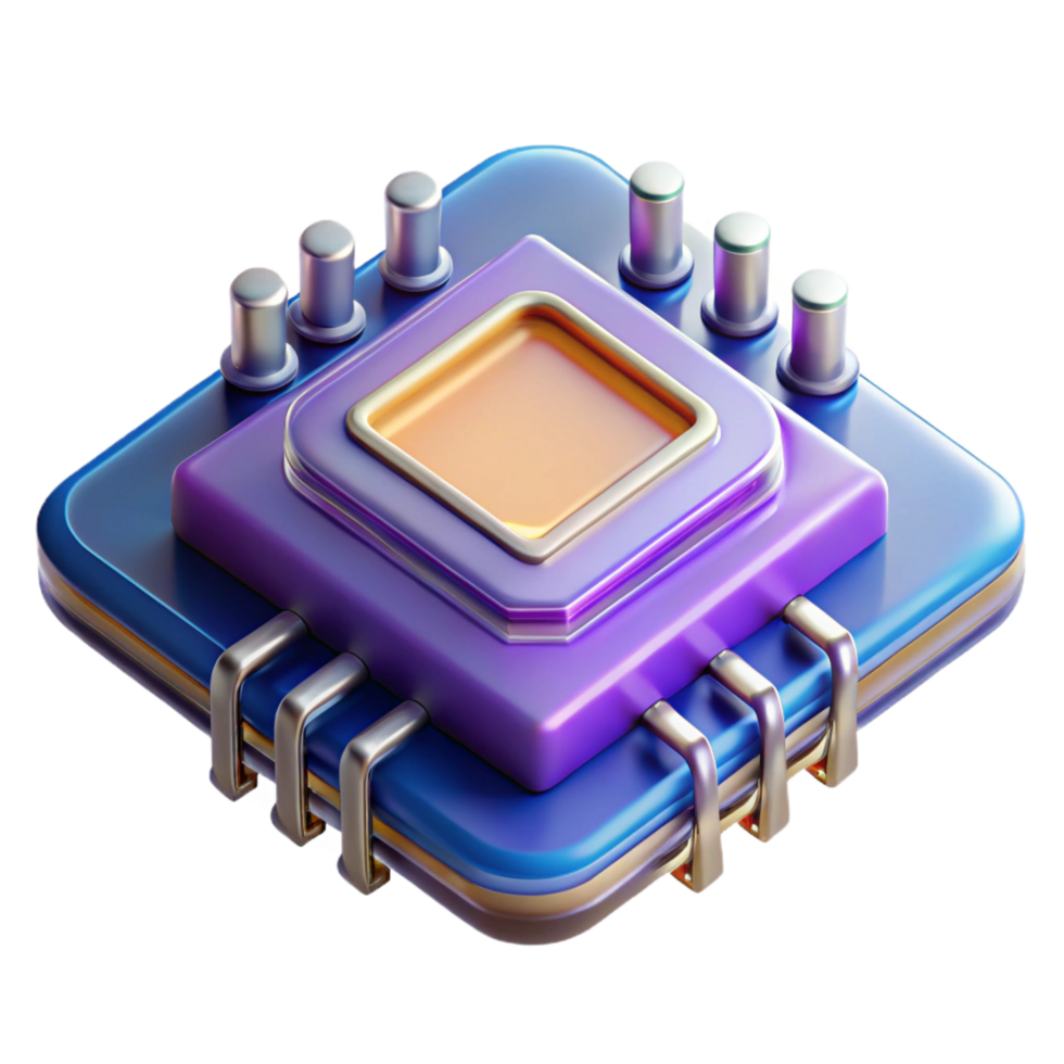 magnificent artistic Quantum computer processor original png