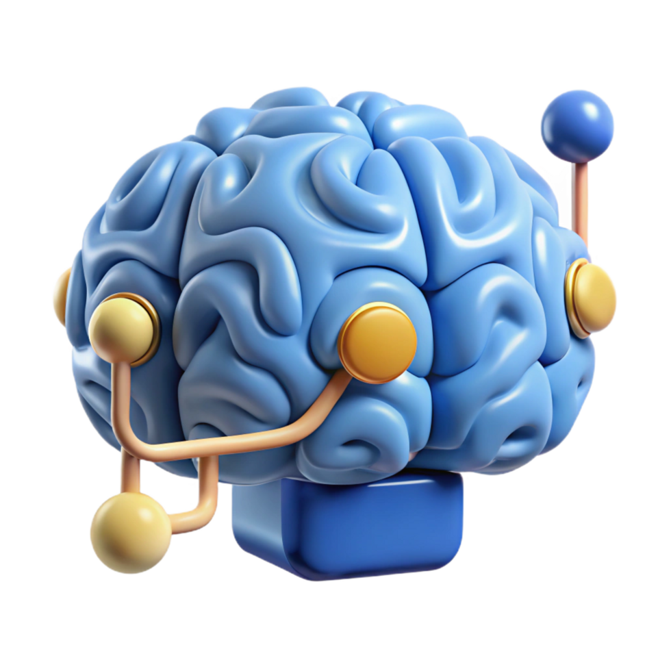 impressive contemporary Brain-computer interface connecting mind to machine premium png