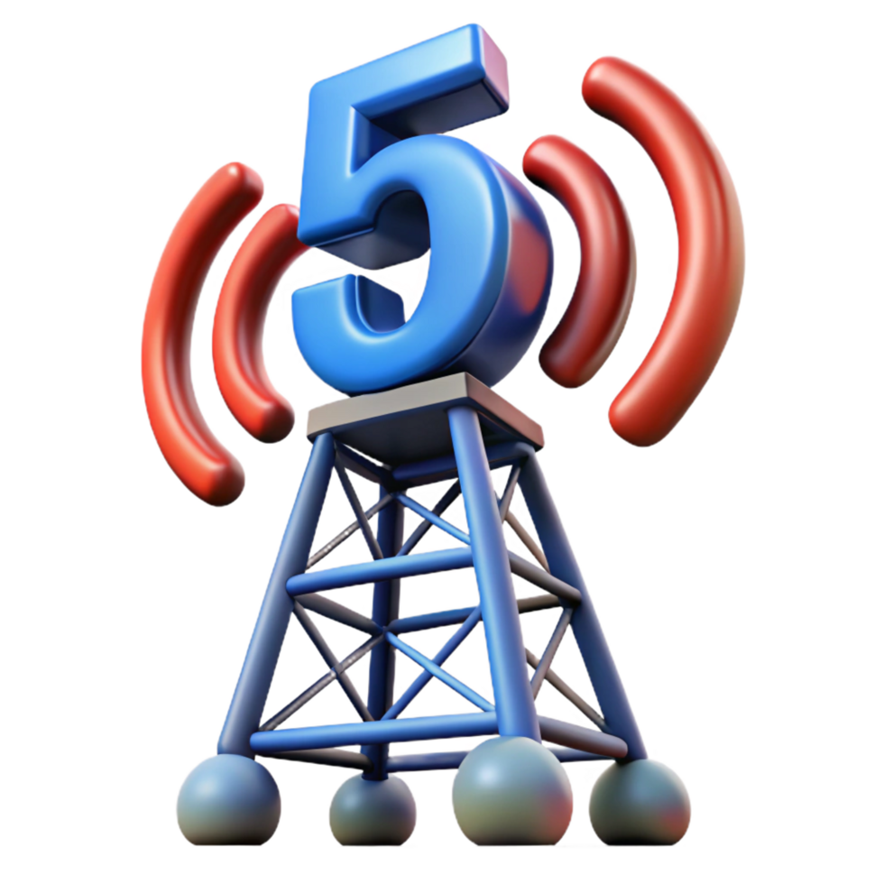 stunning modern 5G cellular tower transmitting data high resolution png